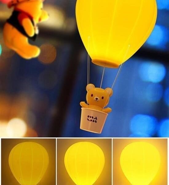BUFFER® Balonlu Ayıcıklı Eğlenceli Dekoratif Gece Lambası Aydınlatması