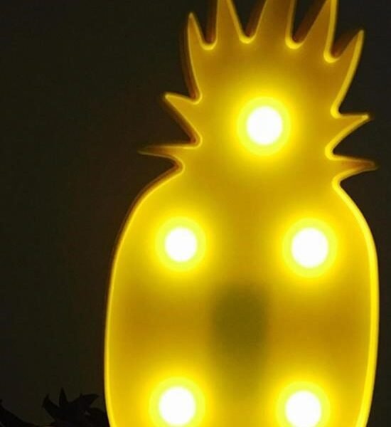 BUFFER® Ananas Şeklinde Ledli Dekoratif Eğlenceli Çocuk Gece Lambası