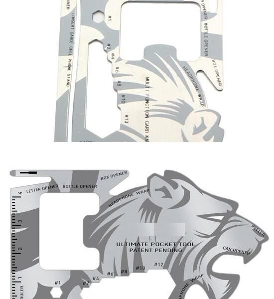 BUFFER® 18 Fonksiyonlu Cüzdan İçi Aslan Tasarımlı Kart Acil Durum Kiti